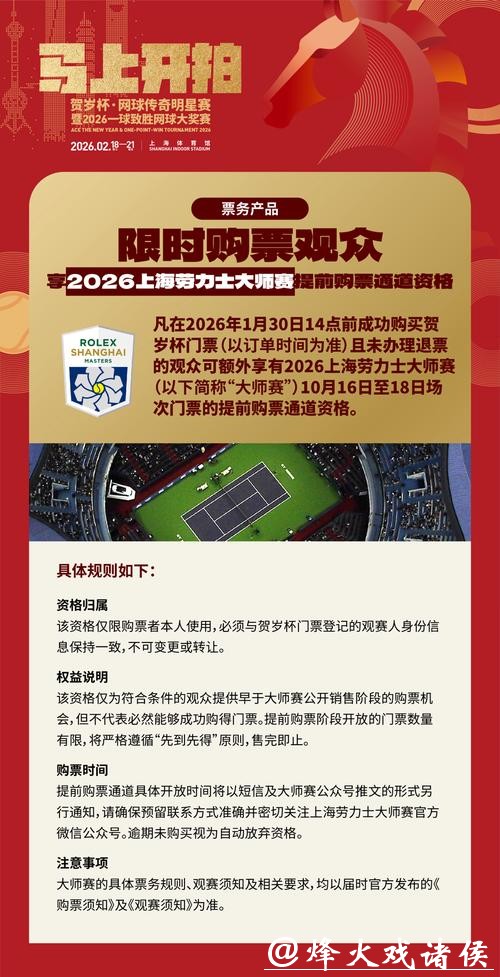 贺岁杯网球赛沪上开票,巴蒂领衔传奇阵容与业余好手“一球致胜”冲击百万奖金 贺岁杯网球赛沪上开票,巴蒂领衔传奇阵容与业余好手“一球致胜”冲击百万奖金